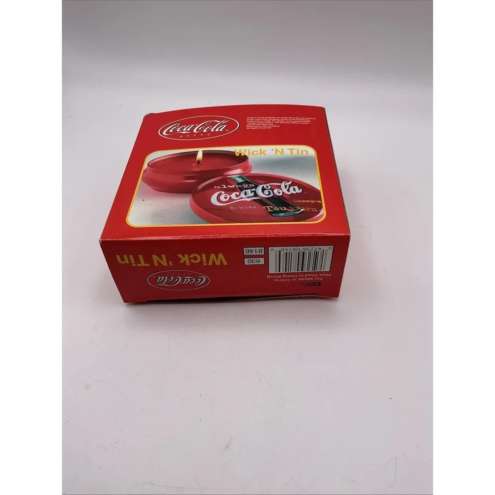 COCA-COLA Brand WICK 'N TIN Candle In Box Advertising Collectible FREE SHIP